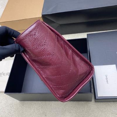 wholesale quality ysl bag 872680 niki date red